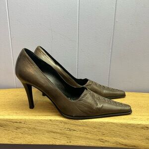 Vintage Elegant Brown Women's Heels